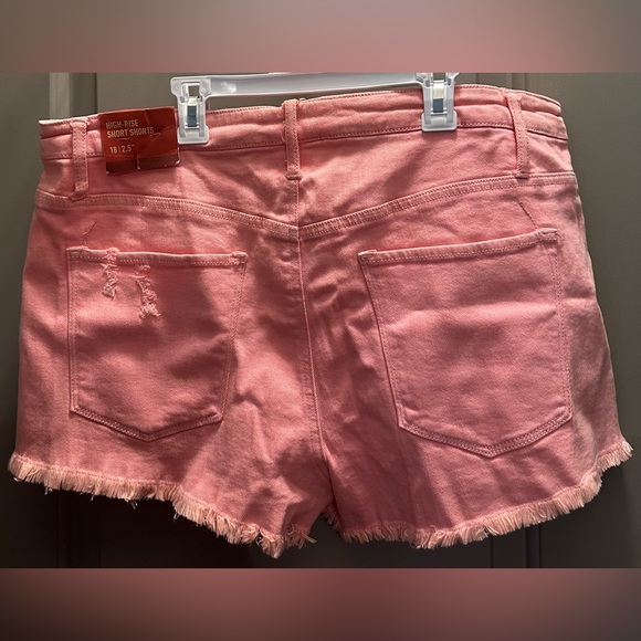 Mossimo Supply Co. Size 18 Pink High Rise Short Shorts NWT - Picture 2 of 8